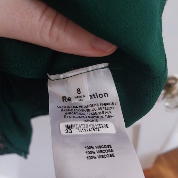 Reformation Juni Gathered Floral Print Crepe Dress - Picture 4 of 5